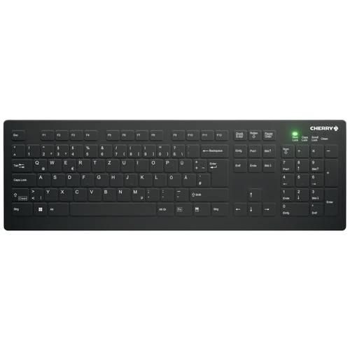 CHERRY Active KEY MTA AK-C8112 Wireless Funk Tastatur Deutsch, QWERTZ Schwarz Ergonomisch, Geräuscharme Tasten, Silikonmembran vollversiegelt IP68, Geeignet f.