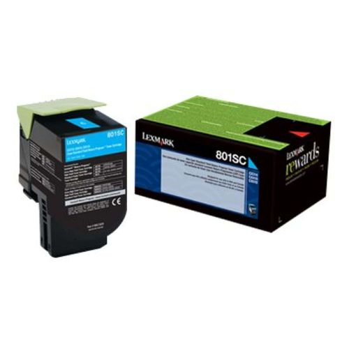 Original Lexmark CX 410 e (80C2SC0 / 802SC) Toner Cyan