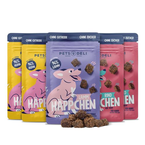 Snacks Vorratspaket Häppchen Classic für Hunde - Mix / 5x90g