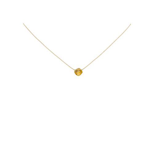 Kette mit Anhänger JOBO Halsketten Gr. Gelbgold 750, L: 45cm, gelb (gelbgold 750) Damen 750 Gold mit Citrin 45 cm