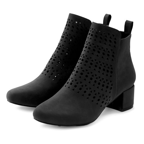 Stiefelette LASCANA, Damen, Gr. 42, schwarz, Obermaterial: 100% Lederimitat. Futter: 100% Lederimitat. Decksohle: 100% Lederimitat. Laufsohle: 100% Synthetik, unifarben, modisch, Schuhe, Stiefel, Boots mit kleinen Cut-Outs VEGAN