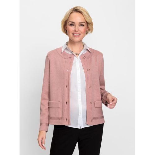 Cardigan CLASSIC Gr. 54, lila (hortensie) Damen Strickjacken