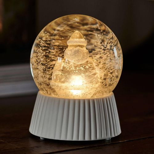 LED-Schneekugel Santa mit Schneefalleffekt