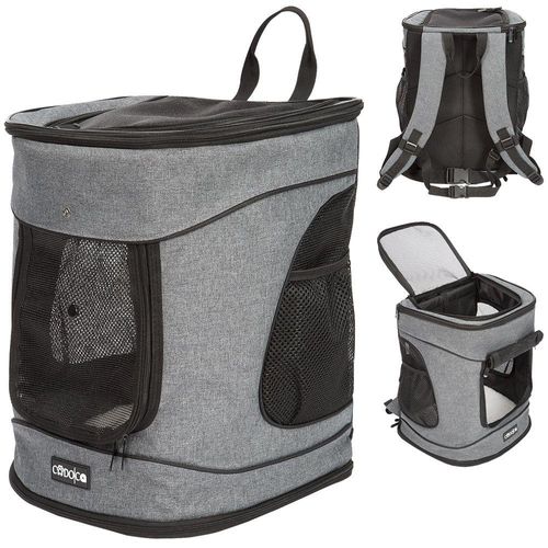 Cadoca® Haustierrucksack Grau 41x30x31cm