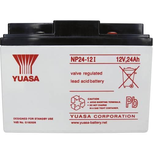 Yuasa NP24-12 NP24-12 Bleiakku 12 V 24 Ah Blei-Vlies (AGM) (B x H x T) 166 x 125 x 175 mm M5-Schraubanschluss Wartungsfrei, VDS-Zertifizierung