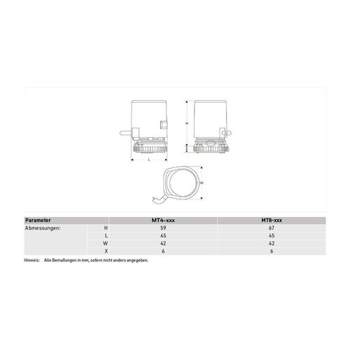 Resideo Therm. Stellantrieb MT4 230 V, stromlos geschlossen weiß MT4-230-NC