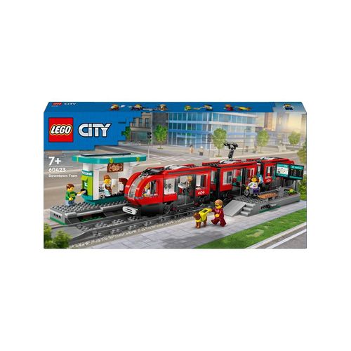 LEGO City 60423 Straßenbahn mit Haltestelle