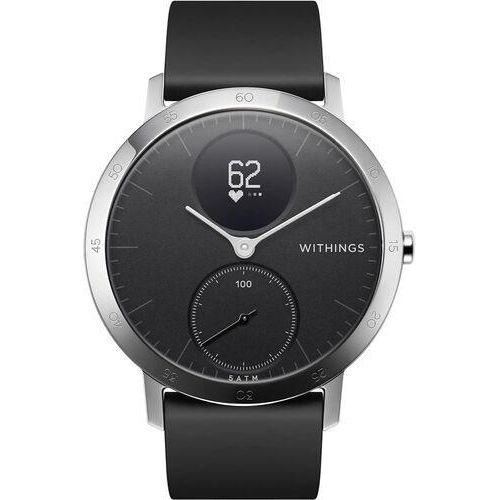 Withings Steel HR 40 mm silber schwarz schwarz