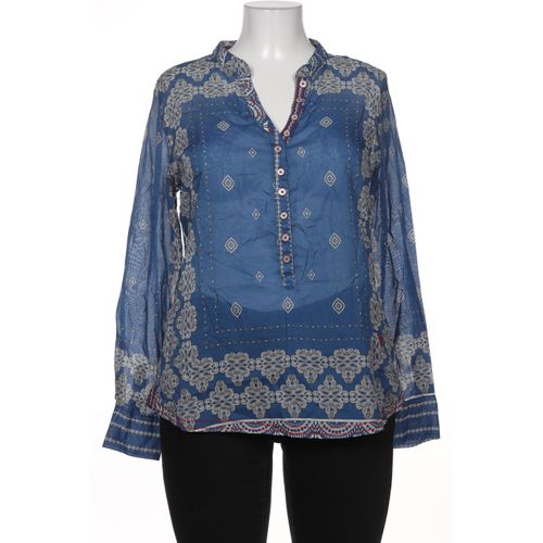 Emily van den Bergh Damen Bluse, blau, Gr. 44