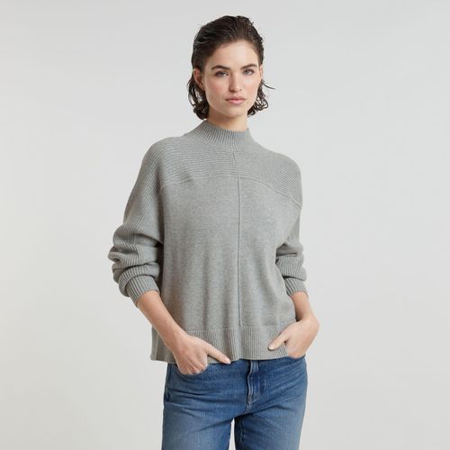 Boxy Mock Pullover - Mehrfarbig - Damen