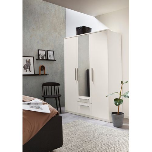 Kleiderschrank PRIESS, weiß, B:140cm H:195cm T:54cm, Holzwerkstoff, Schränke, in 3 Breiten