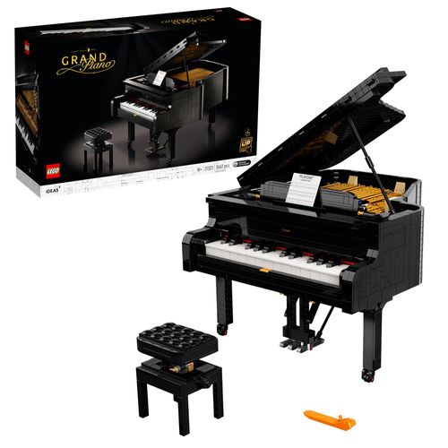 LEGO Ideas Konzertflügel, Bauset für Erwachsene, Ausstellungsstück mit Motor und funktionierenden Tasten, Geschenk für Liebhaber von Musik und Instrumenten, Sammlerstück 21323