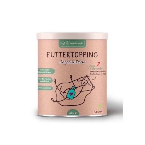 Hunderunde Futtertopping - Magen & Darm - Verdauung, Darmgesundheit, Ballaststoffe, Präbiotikum 250 g