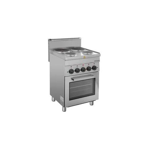 GastroHero Elektroherd Serie 66 - 60/60 mit Elektrobackofen und Elektrogrill