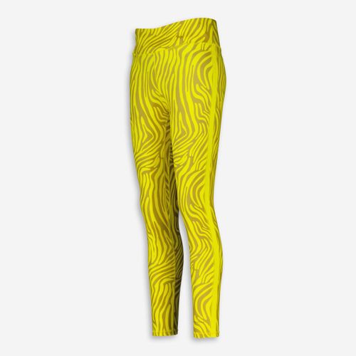 Gelbe Leggings mit Tigermuster