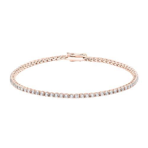 Roségoldenes Rivière-Armband mit lab grown Diamanten