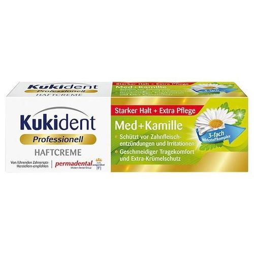 Kukident Zahnpflege Prothesenpflege Haftcreme Med+Kamille