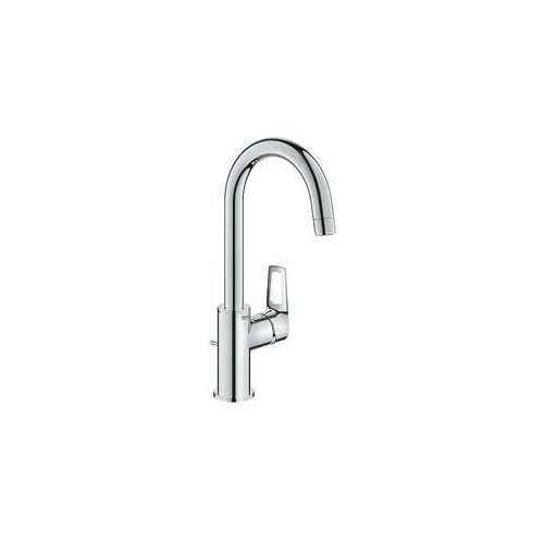 Waschtischmischer Grohe Bauloop L-Size, Ausladung 140 mm mit Ablaufgarnitur, chrom - 23763001