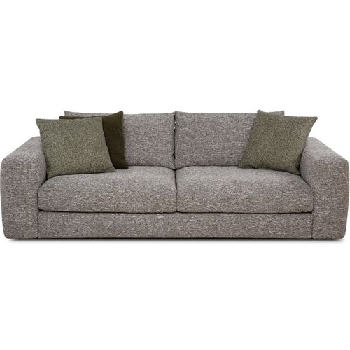 Big-Sofa DESIGNWERK "Parma, anspruchsvolles Design und toller Sitzkomfort" Sofas Gr. B/H/T: 254cm x 87cm x 122cm, Flachgewebe, grau