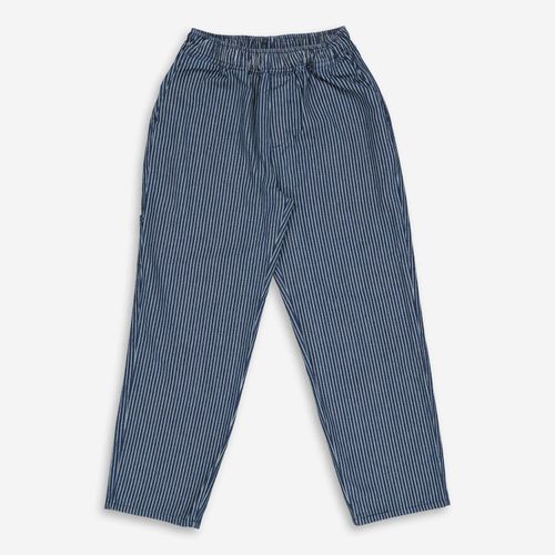 Dunkelblaue Hose mit weißem Streifenmuster