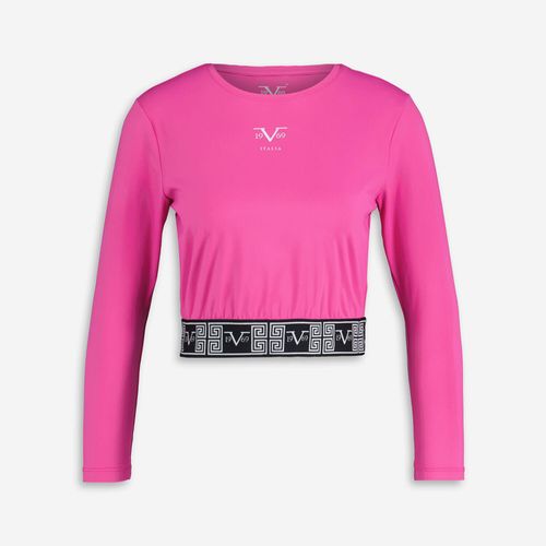 Pinkes Cropped Fit Sport-Oberteil