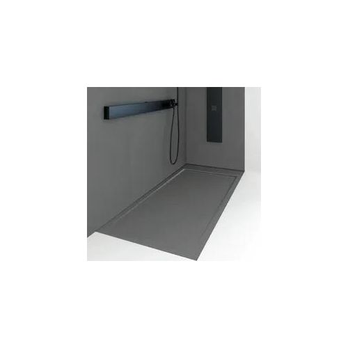 Extra flache Duschwanne QUORE Schieferoptik ANTHRAZIT