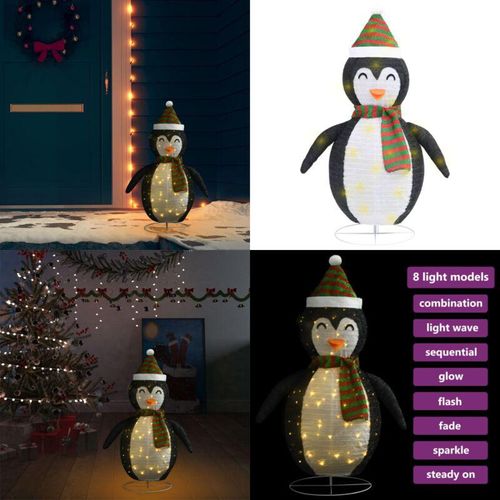 Vidaxl - Weihnachtsdeko led Pinguin Luxus-Stoff 90 cm - led Pinguin - led Pinguine - Home & Living