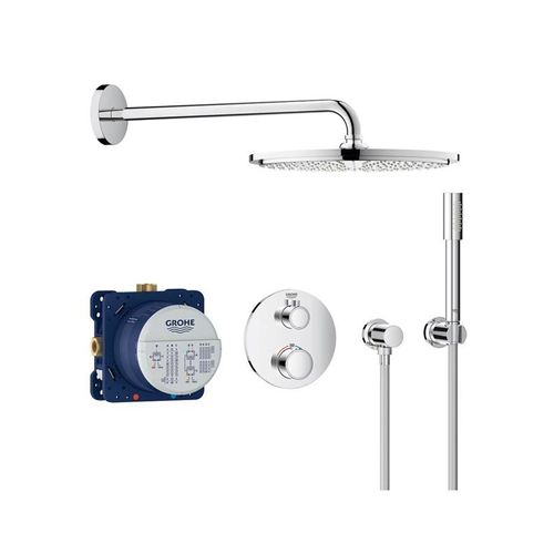 Grohe Grohtherm shower system, 2 heads, Wall, Chrome