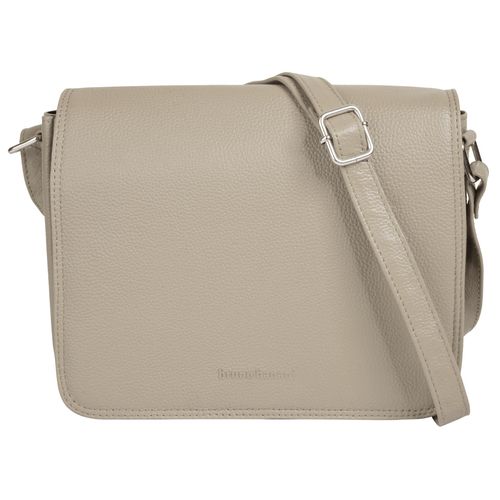 Umhängetasche BRUNO BANANI Gr. B/H/T: 24cm x 19cm x 7cm onesize, beige Damen Taschen echt Leder