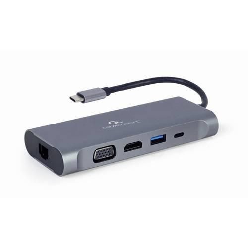 Gembird A-CM-COMBO7-01 USB 3.2 Gen 1-Hub (USB 3.0) Grau