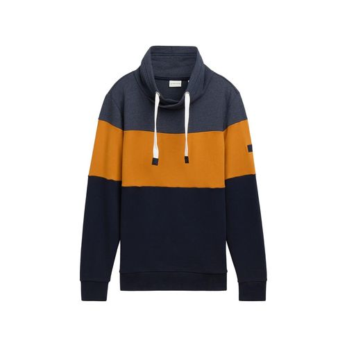 TOM TAILOR Herren Sweatshirt mit Colour Blocking, blau, Colour Blocking, Gr. L