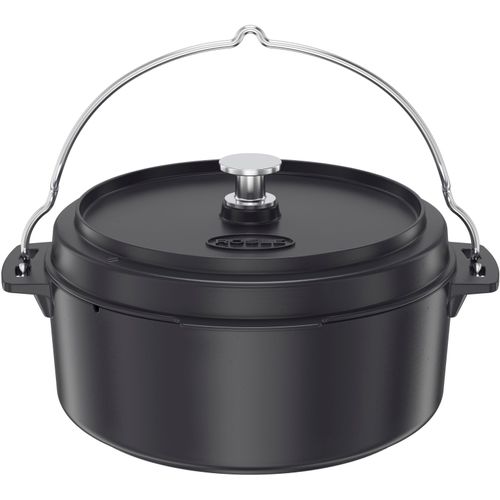 RÖSLE Grilltopf »Dutch-Oven Vario«, Edelstahl 18/10-Gusseisen, Ø 35 cm, 8,5 l