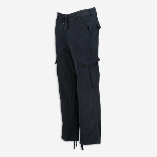 Schwarze Cargohose mit Kordelzug