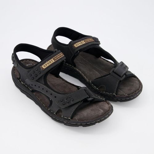 Schwarze Sandalen aus Leder