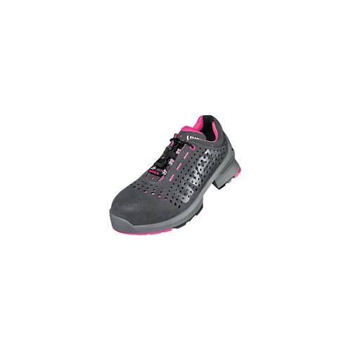 uvex ESD-Damen-Sicherheitshalbschuh 1 ladies, S1 SRC, gelocht, atmungsaktiv, Weite 10, grau-pink, Größe 39