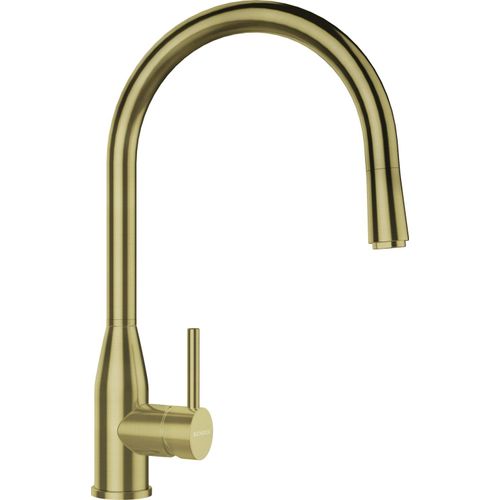 Küchenarmatur SCHOCK "Kavus", weiß (weiß gold), B:22,5cm H:40cm, Armaturen, Hochdruck, ausziehbarer Auslauf