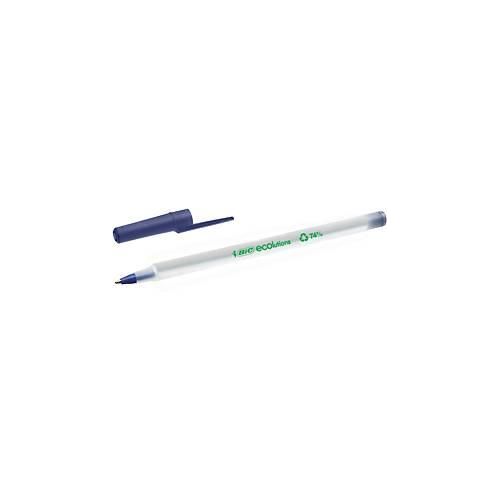 Kugelschreiber mit Kappe BIC® ECOlutions® Round Stic®, 0,4 mm, recycelt, blau, 60 Stck.