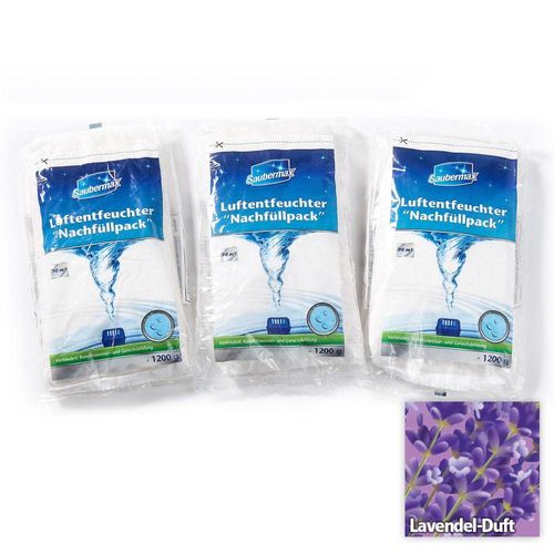 Luftentfeuchter Nachfüllpack mit Lavendel-Duft - 3er Pack