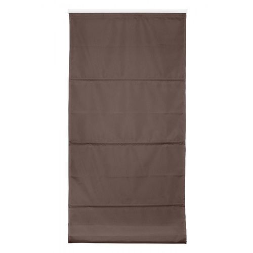 Raffrollo Klemmfix TOP, ohne Bohren, verspannt Mocca, 100 cm x 130 cm (B x L)