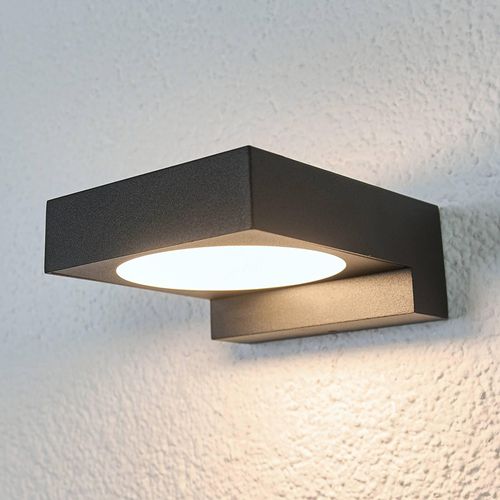 Schwarze LED-Außenwandlampe Natalja