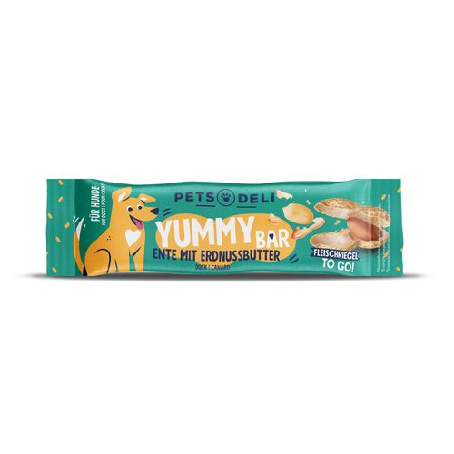 Snack Yummy Bar Ente mit Erdnussbutter für Hunde - 20x25g