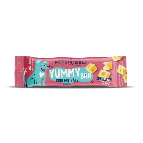 Snack Yummy Bar Rind mit Käse für Hunde - 25g