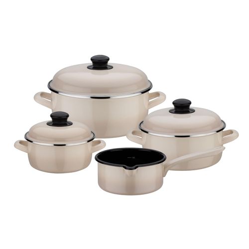 Kochtopf-Set Creme Shadow 7-tlg.