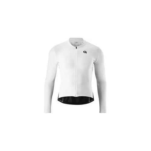 Radtrikot GONSO "SITIVO TRIKOT LONGSLEEVE M" Gr. XL, weiß Herren Trikots Fahrradtrikot langarm, Full-Zip Trikot, Tight Fit