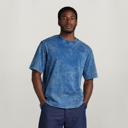 Indigo Boxy T-Shirt - Mittelblau - Herren