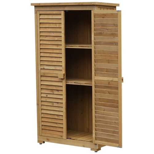 Gartenschrank Holz Geräteschuppen Gartenhaus Geräteschrank Natur