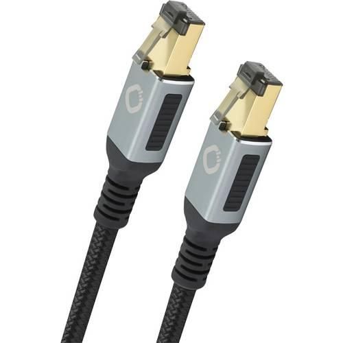 Oehlbach D1C13353 RJ45 Netzwerkkabel, Patchkabel CAT 8.1 2.00 m Schwarz, Gold 1 St.