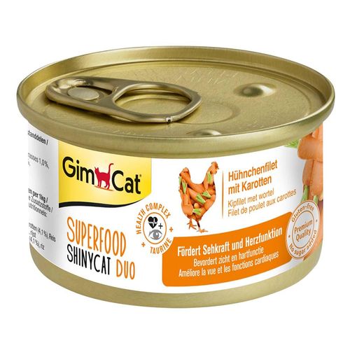 GimCat Superfood ShinyCat Duo Hühnchenfilet mit Karotten 24x70g