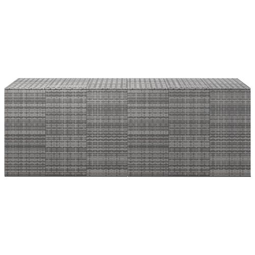 vidaXL Garten-Kissenbox PE Rattan 291x100,5x104 cm Grau