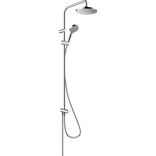 Duschsystem HANSGROHE, silber (chrom), Kunststoff, Brausegarnituren, 20cm, Reno